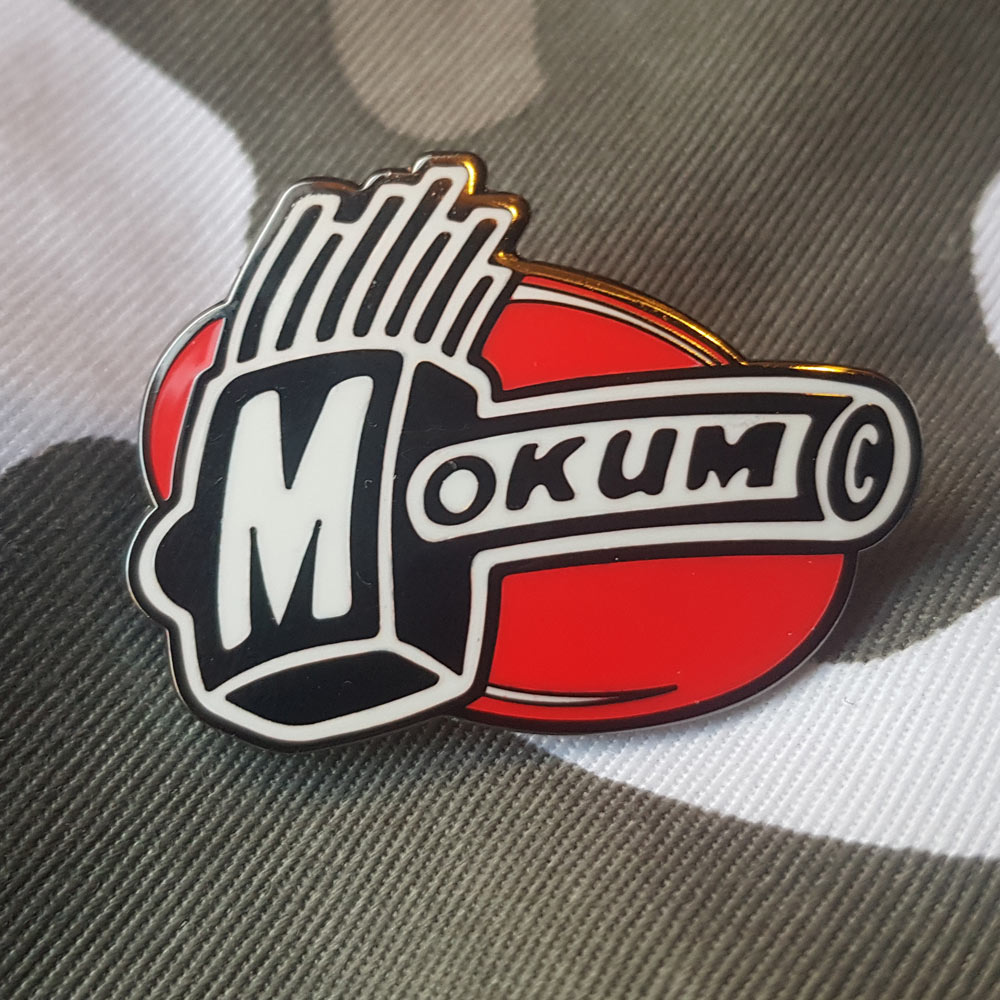 Mokum Records logo 96 Custom Metal Pin 4 X 3 Centimeter